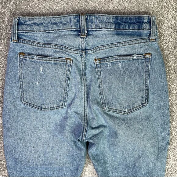 Abercrombie & Fitch Jeans Women’s 27 Short Blue Skinny High Rise Ripped Holes - Picture 5 of 13